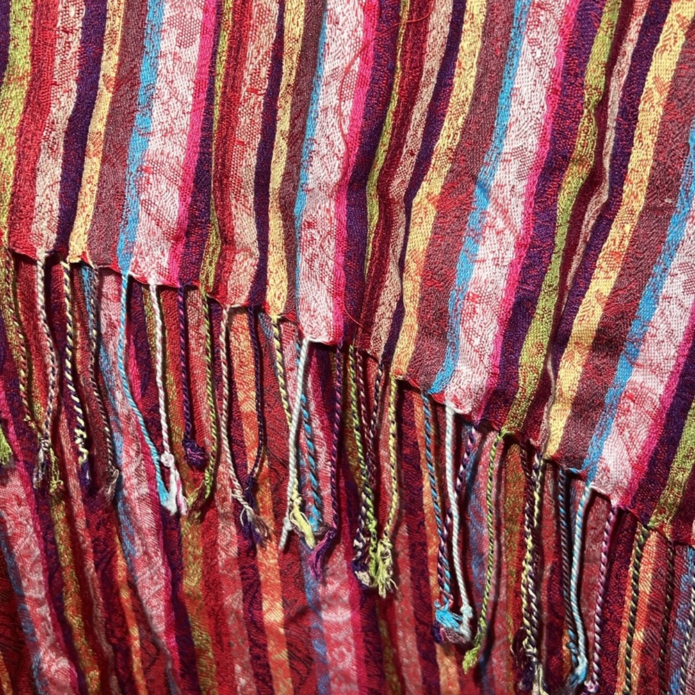 Beautiful Multicolored Long Scarf - Picture 2 of 5
